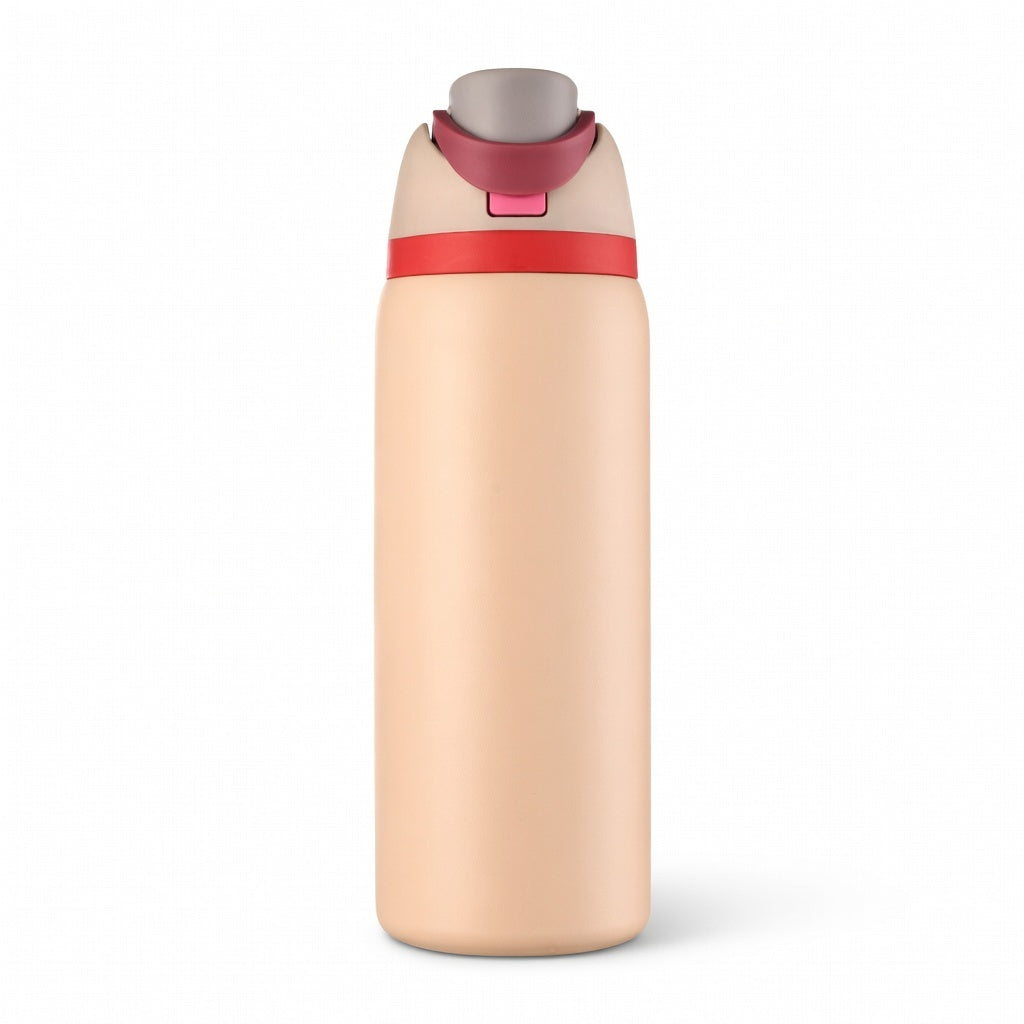 Push-Button Pop Lid Insulated Water Bottle