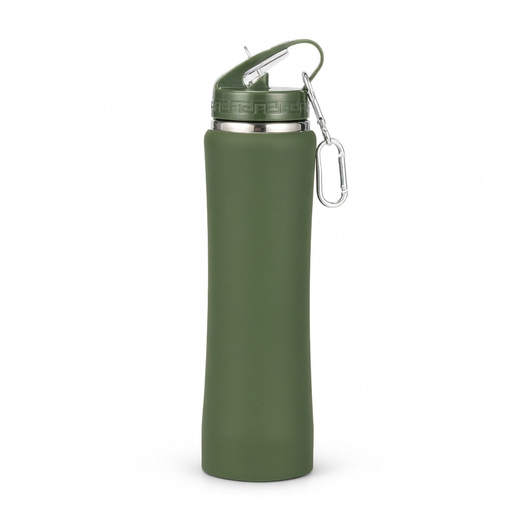 Slim Waist Straw Lid Insulated Bottle