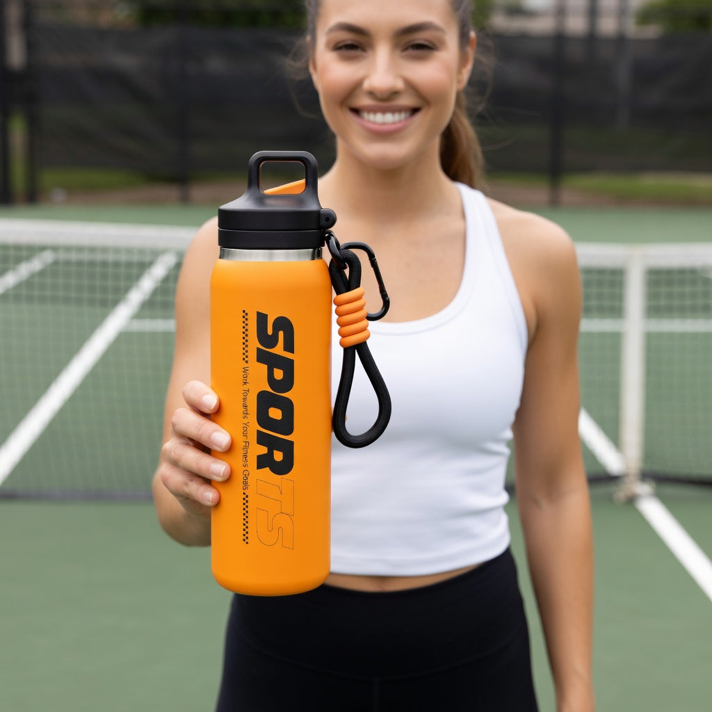 Insulated Dual-Drink Sports Bottle with Carry Handle 20oz
