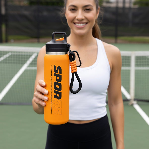 Insulated Dual-Drink Sports Bottle with Carry Handle 20oz