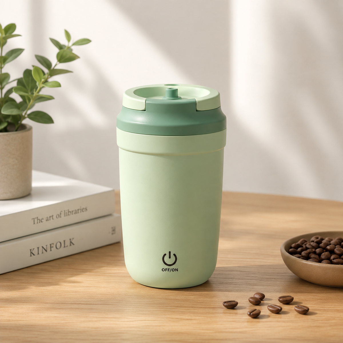 Electric Magnetic Self-Stirring Coffee Tumbler