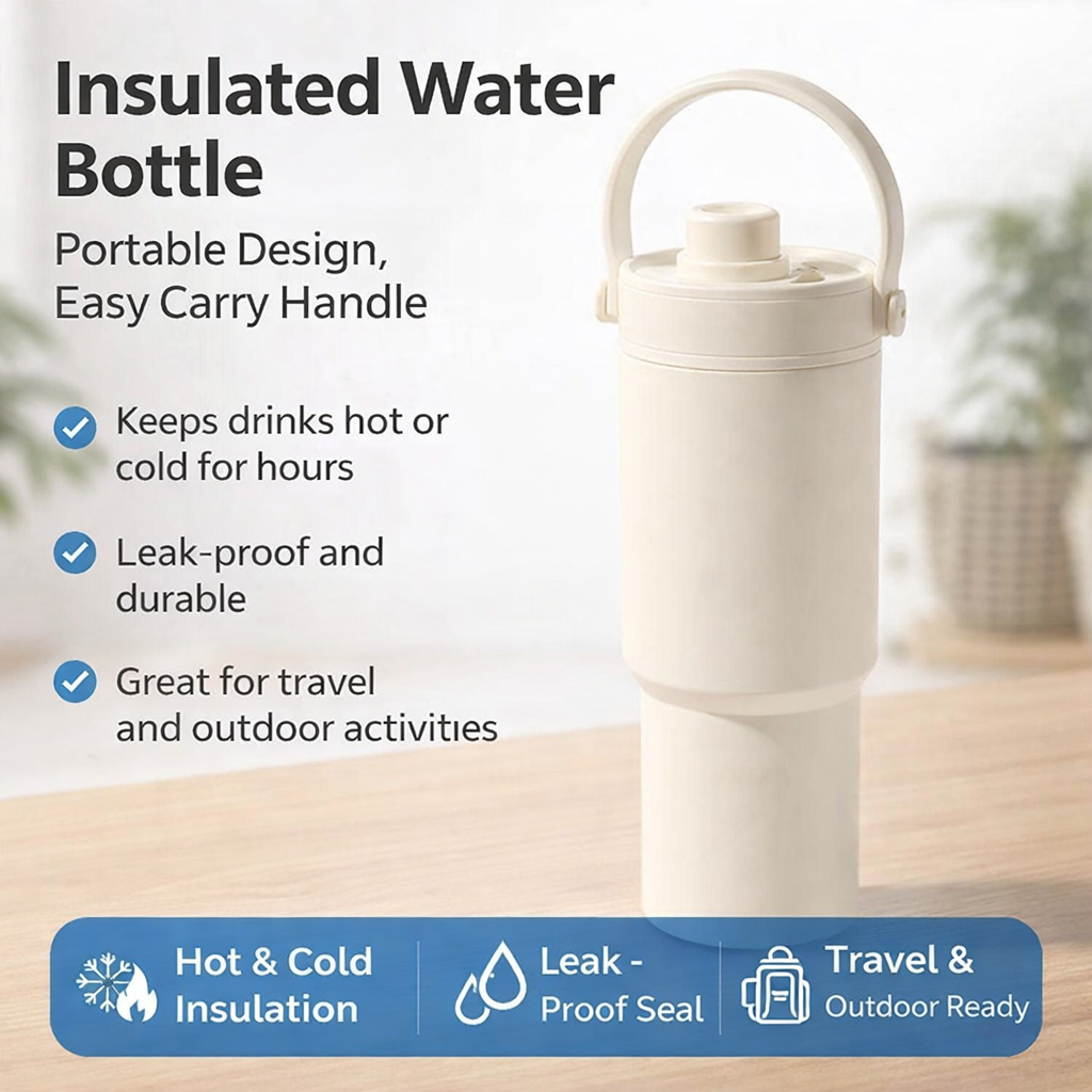 Dual-Drink Carry Handle Water Bottle 25oz