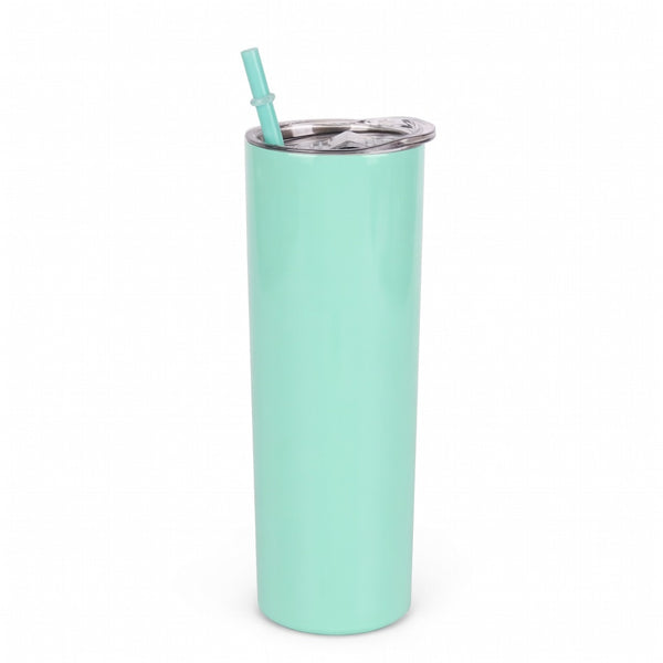 Powder Coated Skinny Straw Tumbler