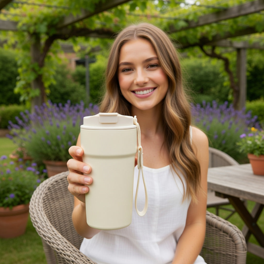 Ceramic Lined Dual-Drink Travel Tumbler 18oz