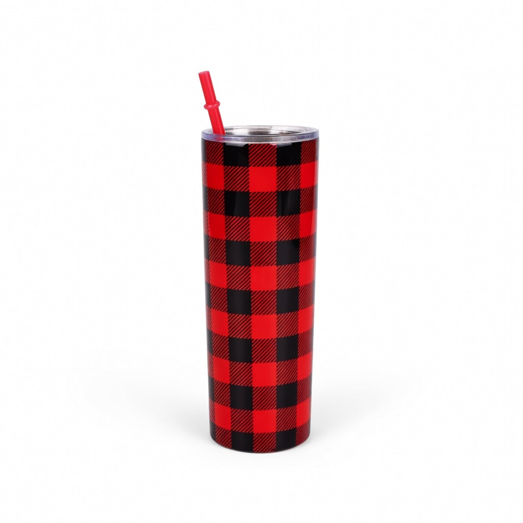 Powder Coated Skinny Straw Tumbler