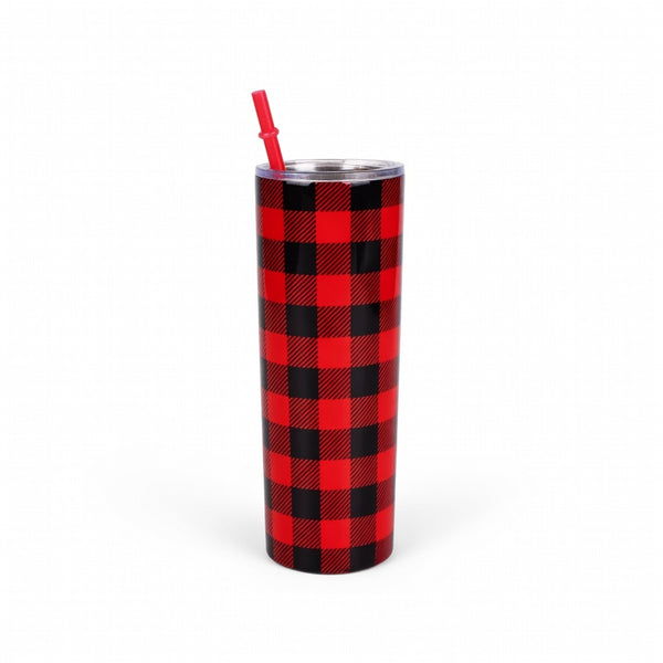 Powder Coated Skinny Straw Tumbler