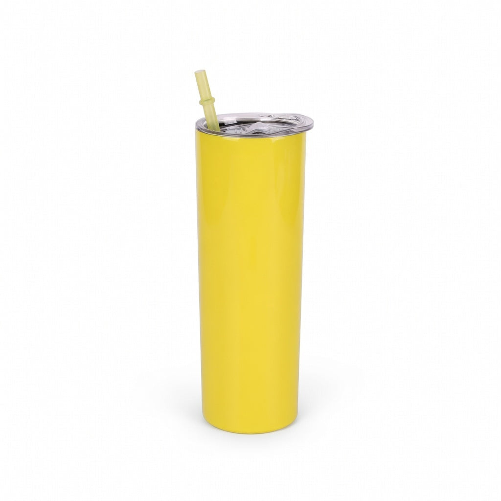 Powder Coated Skinny Straw Tumbler