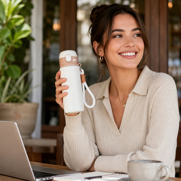Flip-Top Tea Infuser Insulated Water Bottle
