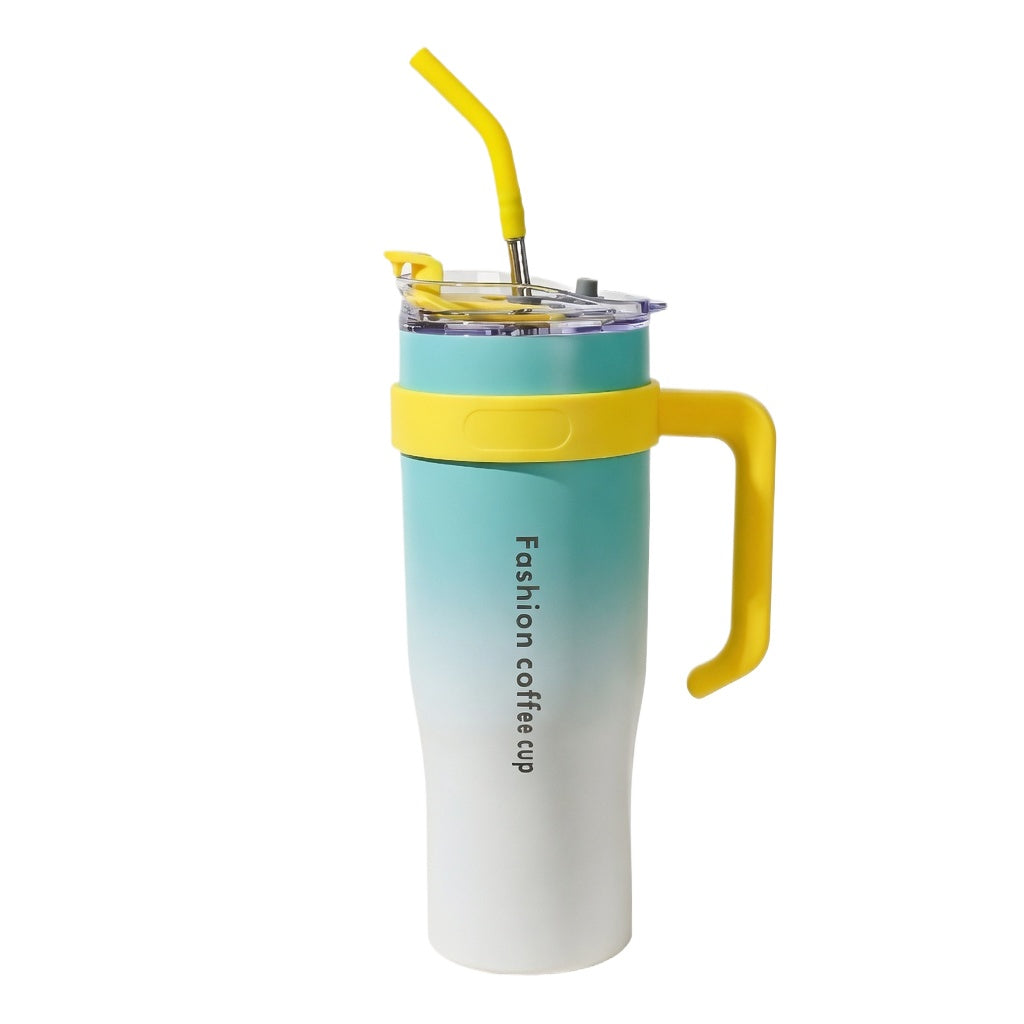 Handled Insulated Straw Tumbler 42oz