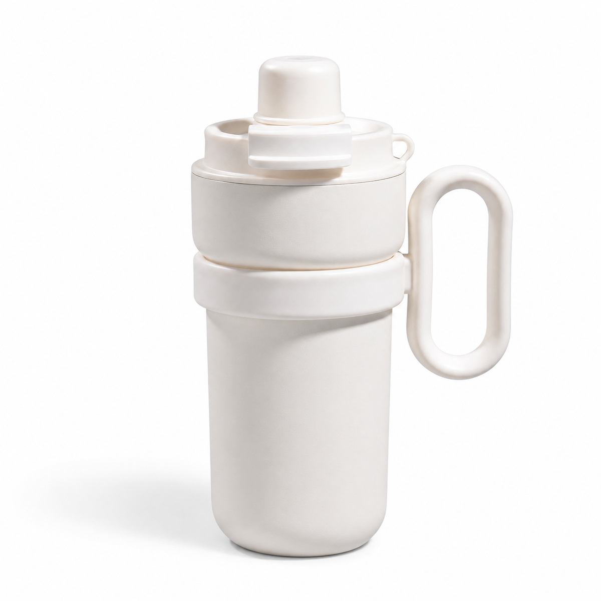 Dual-Drink Insulated Coffee Tumbler with Handle