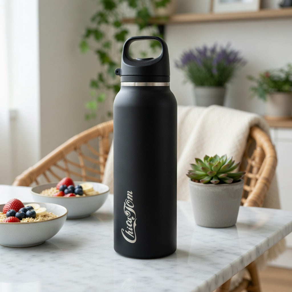 One-Touch Ceramic Lined Carry Handle Water Bottle 20oz