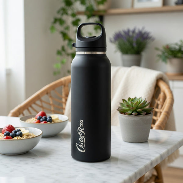 One-Touch Ceramic Lined Carry Handle Water Bottle 20oz