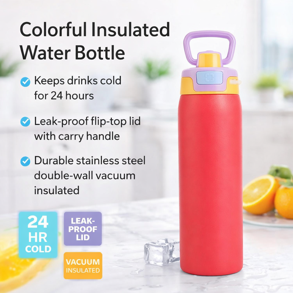 Matte Carry Handle Water Bottle