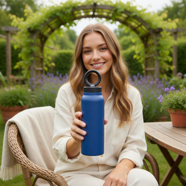 Magnetic Lid Phone Holder Water Bottle