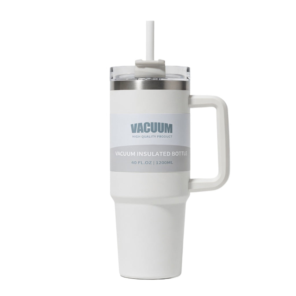 Handled Straw Lid Travel Tumbler 40oz