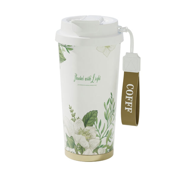Ceramic Lined Dual-Sip Insulated Coffee Tumbler 18oz