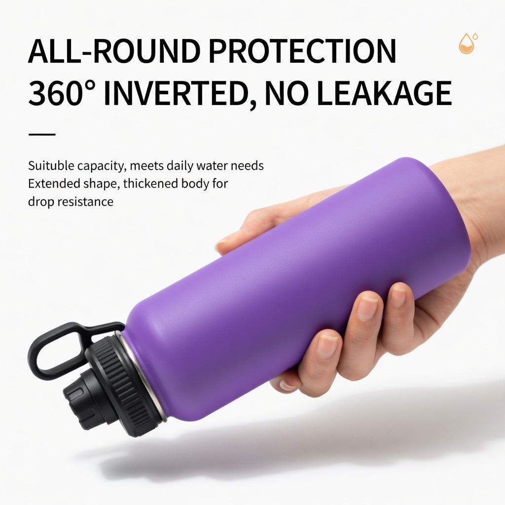 Carry Handle Insulated Outdoor Water Bottle