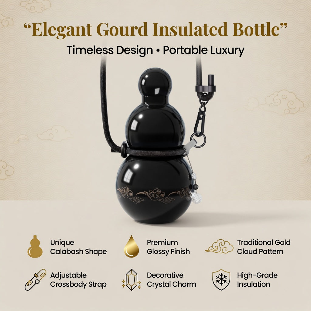 Insulated Gourd-Shaped Water Bottle 16oz
