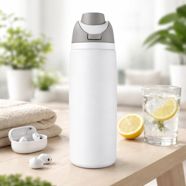 Push-Button Pop Lid Insulated Water Bottle