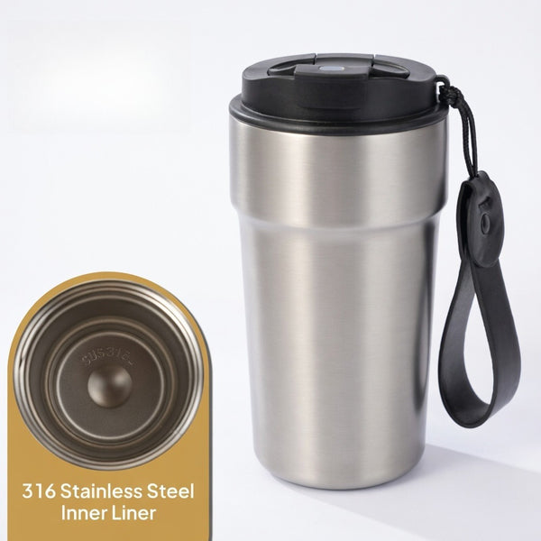 Ceramic Lined Dual-Drink Travel Tumbler 18oz