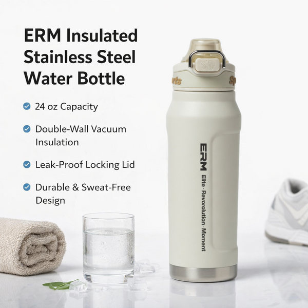 Dual-Lid Insulated Sports Bottle