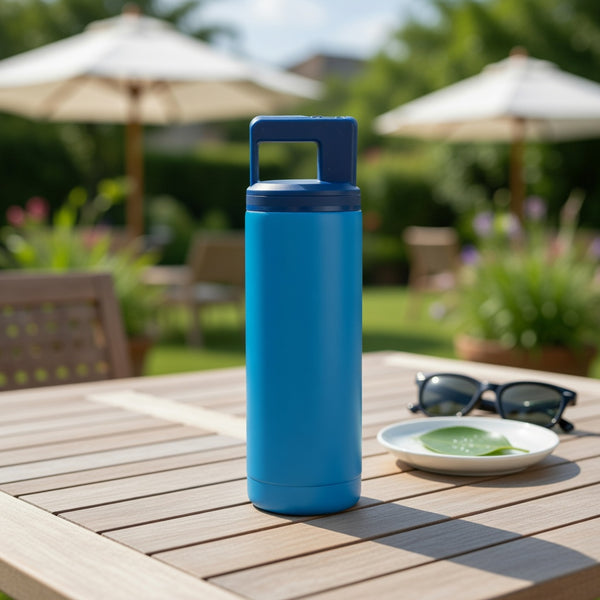 Carry Handle Straw Lid Water Bottle