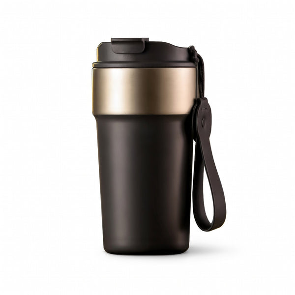 Dual-Sip Insulated Coffee Tumbler