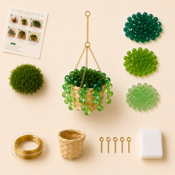 Mini Beaded Plant Car Charm DIY Kit