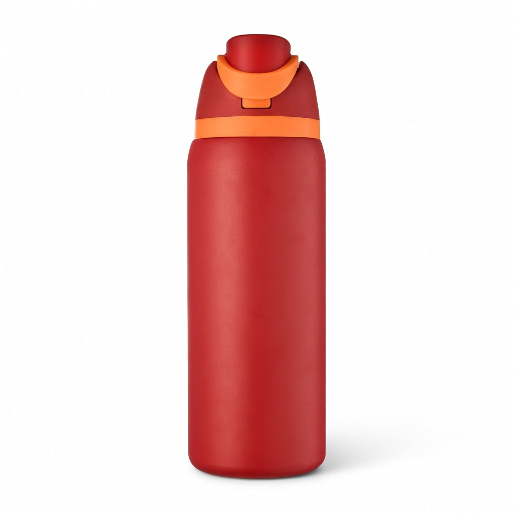 Push-Button Pop Lid Insulated Water Bottle