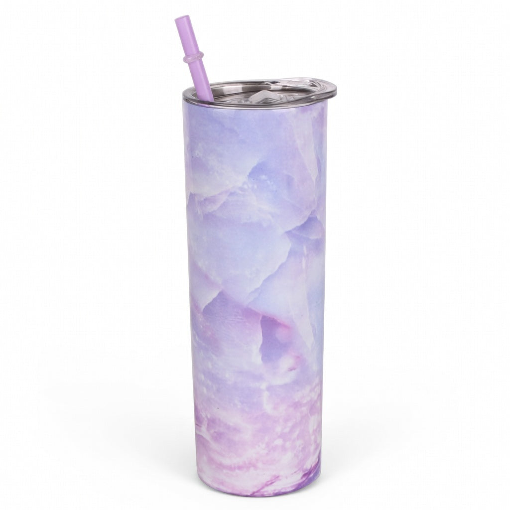 Powder Coated Skinny Straw Tumbler