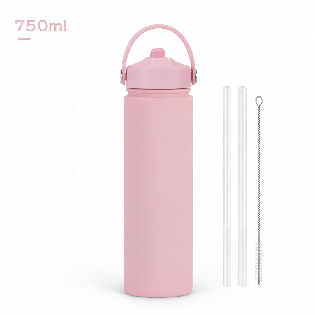 Wide Mouth Straw Lid Bottle 25oz