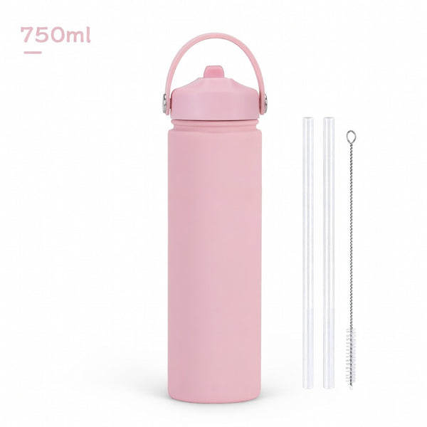 Wide Mouth Straw Lid Bottle 25oz