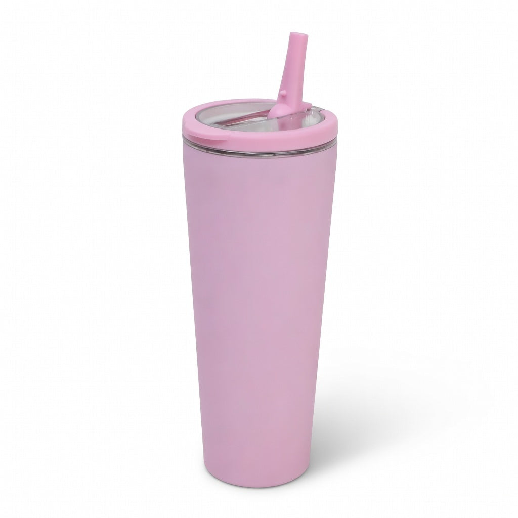 Integrated Ring Handle Straw Tumbler