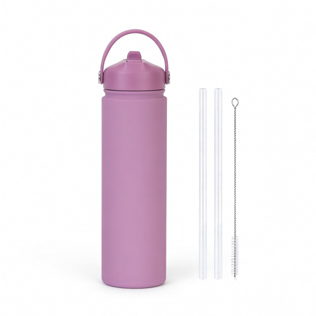 Wide Mouth Straw Lid Bottle 25oz