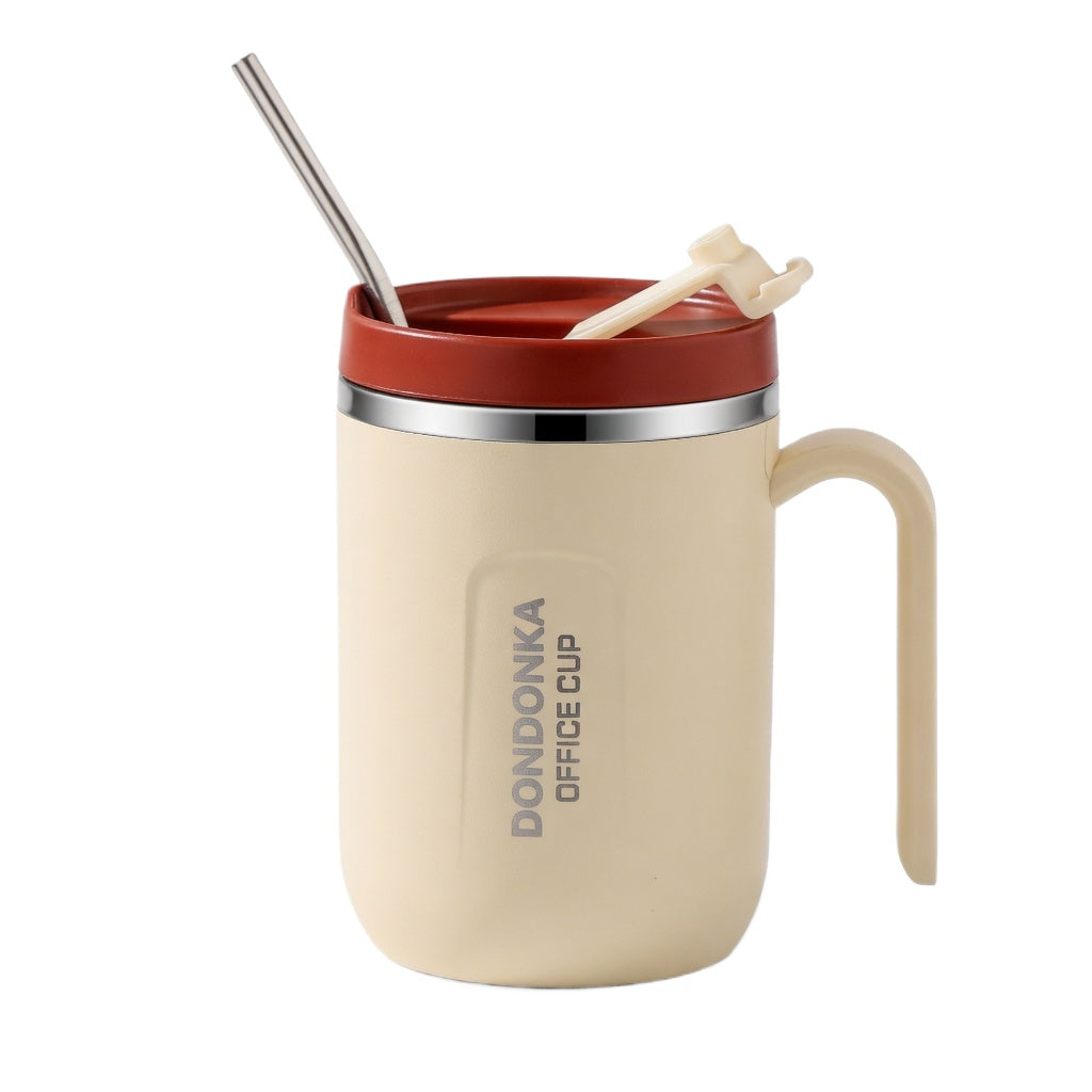 Insulated Handled Office Mug with Multi-Way Lid 17oz