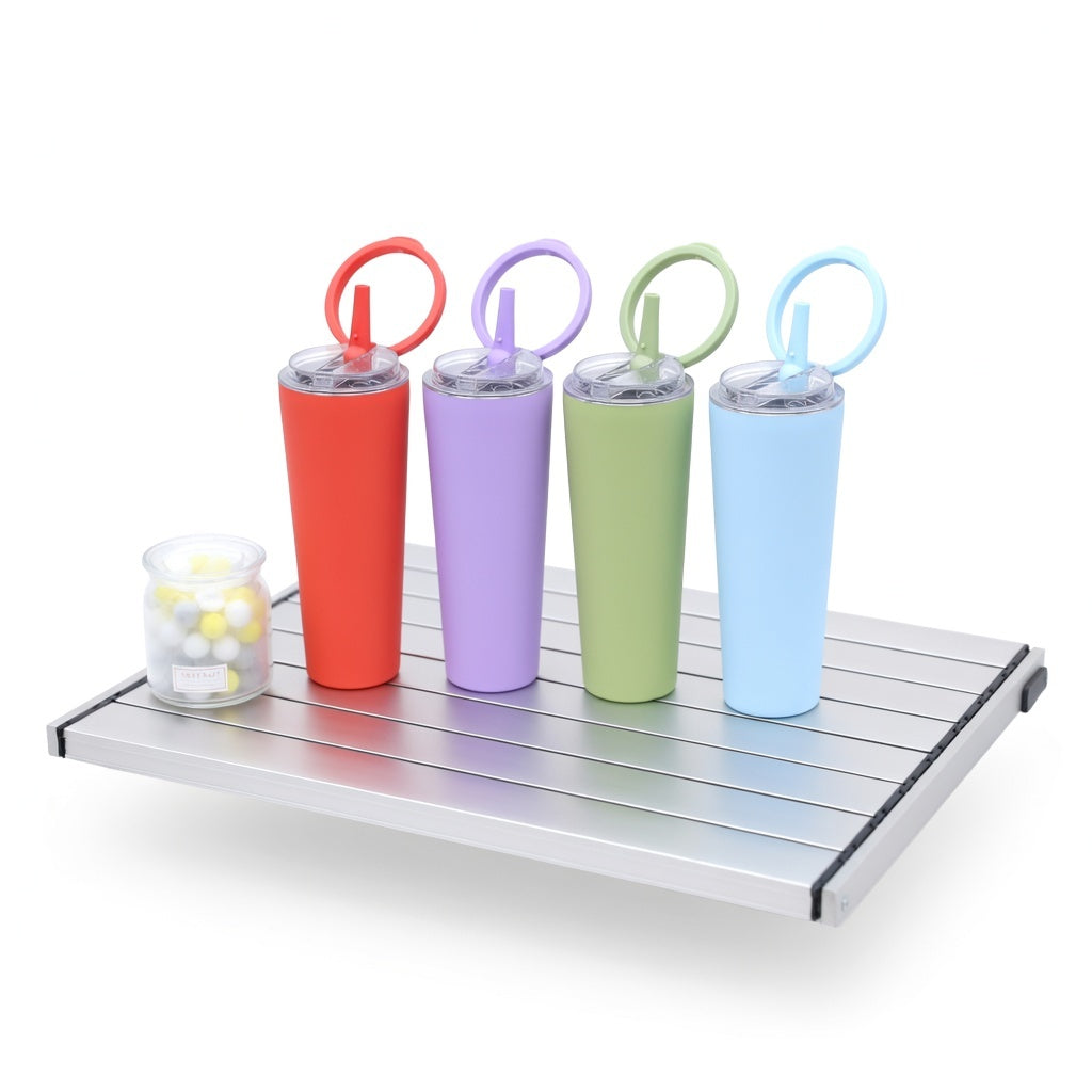 Integrated Ring Handle Straw Tumbler