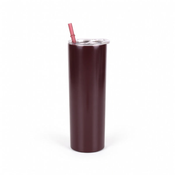 Powder Coated Skinny Straw Tumbler