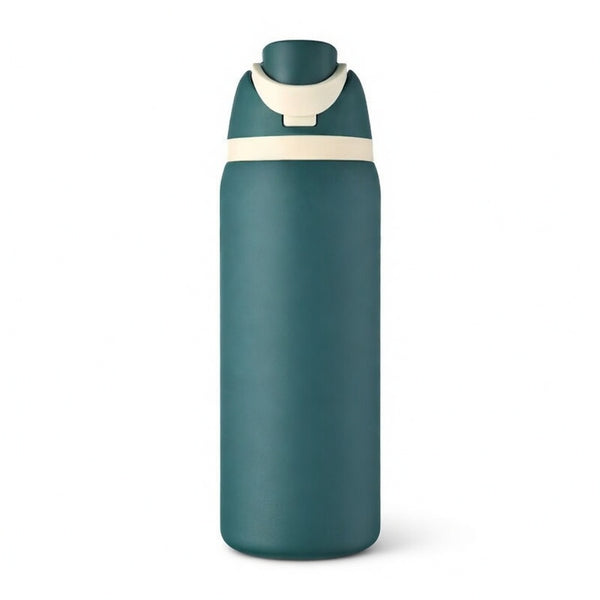 Push-Button Pop Lid Insulated Water Bottle