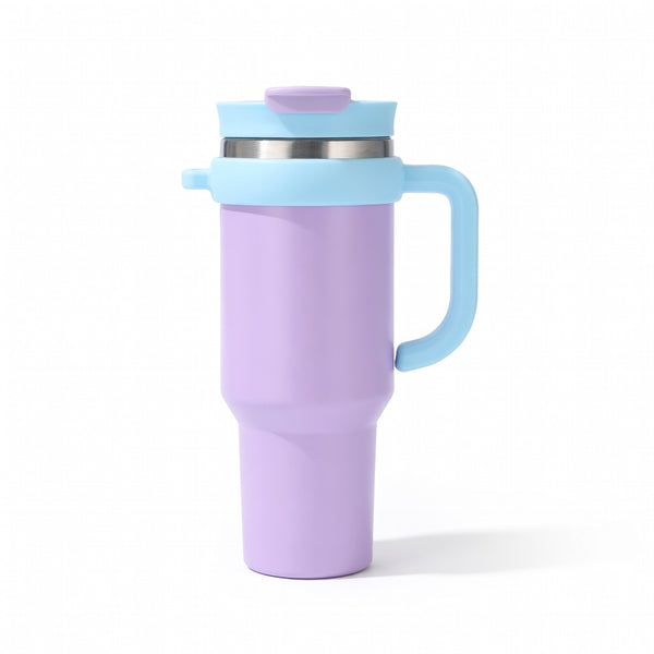 Handled Dual-Drink Travel Tumbler 40oz