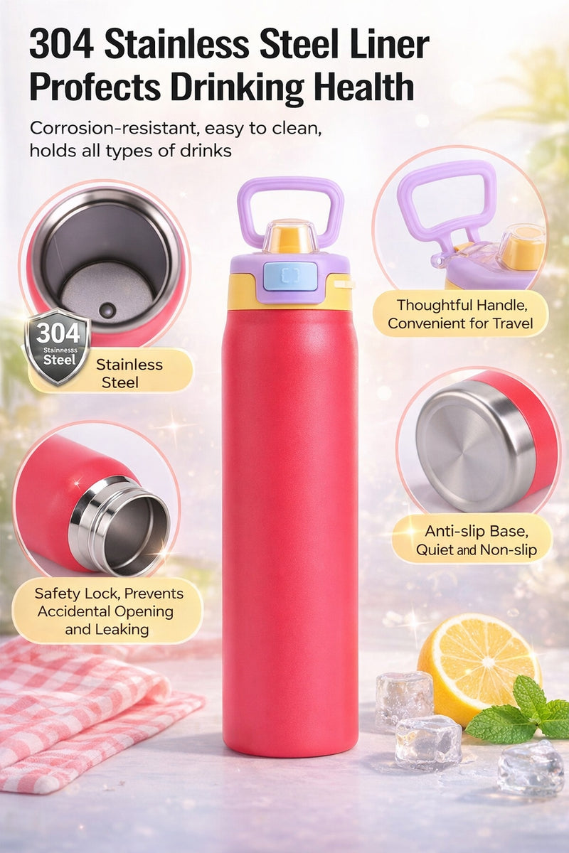 Matte Carry Handle Water Bottle
