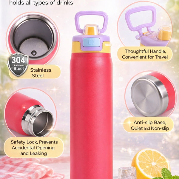 Matte Carry Handle Water Bottle