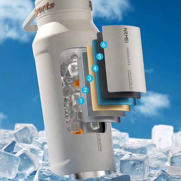 Dual-Lid Insulated Sports Bottle