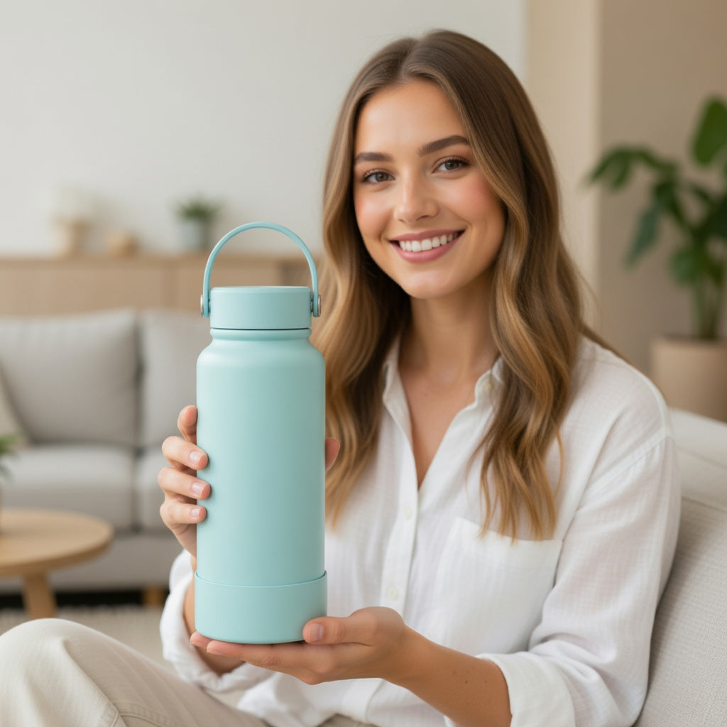 Wide Mouth Carry Handle Water Bottle