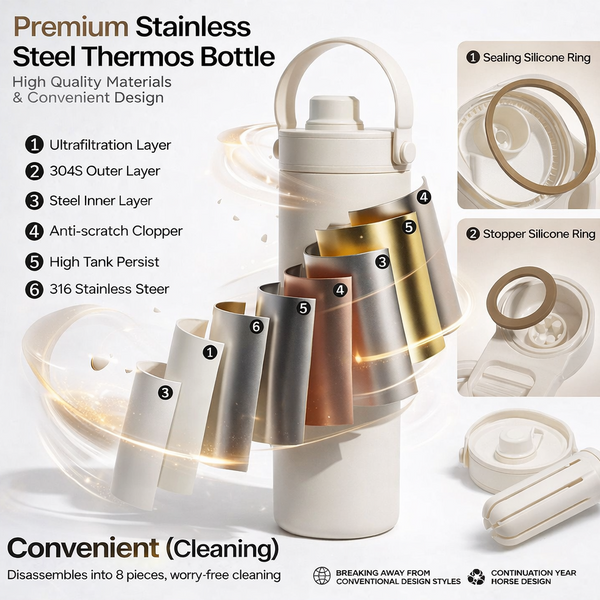 Dual-Drink Carry Handle Water Bottle 25oz