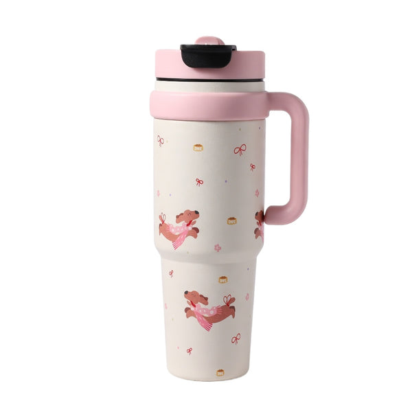 Matte Handled Dual-Sip Tumbler