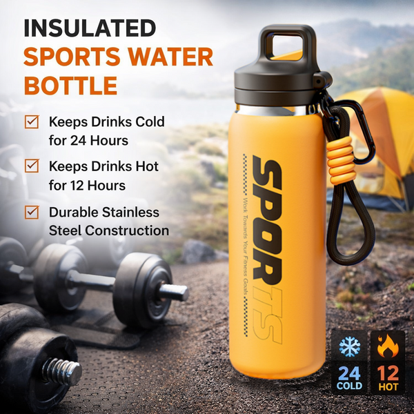 Insulated Dual-Drink Sports Bottle with Carry Handle 20oz