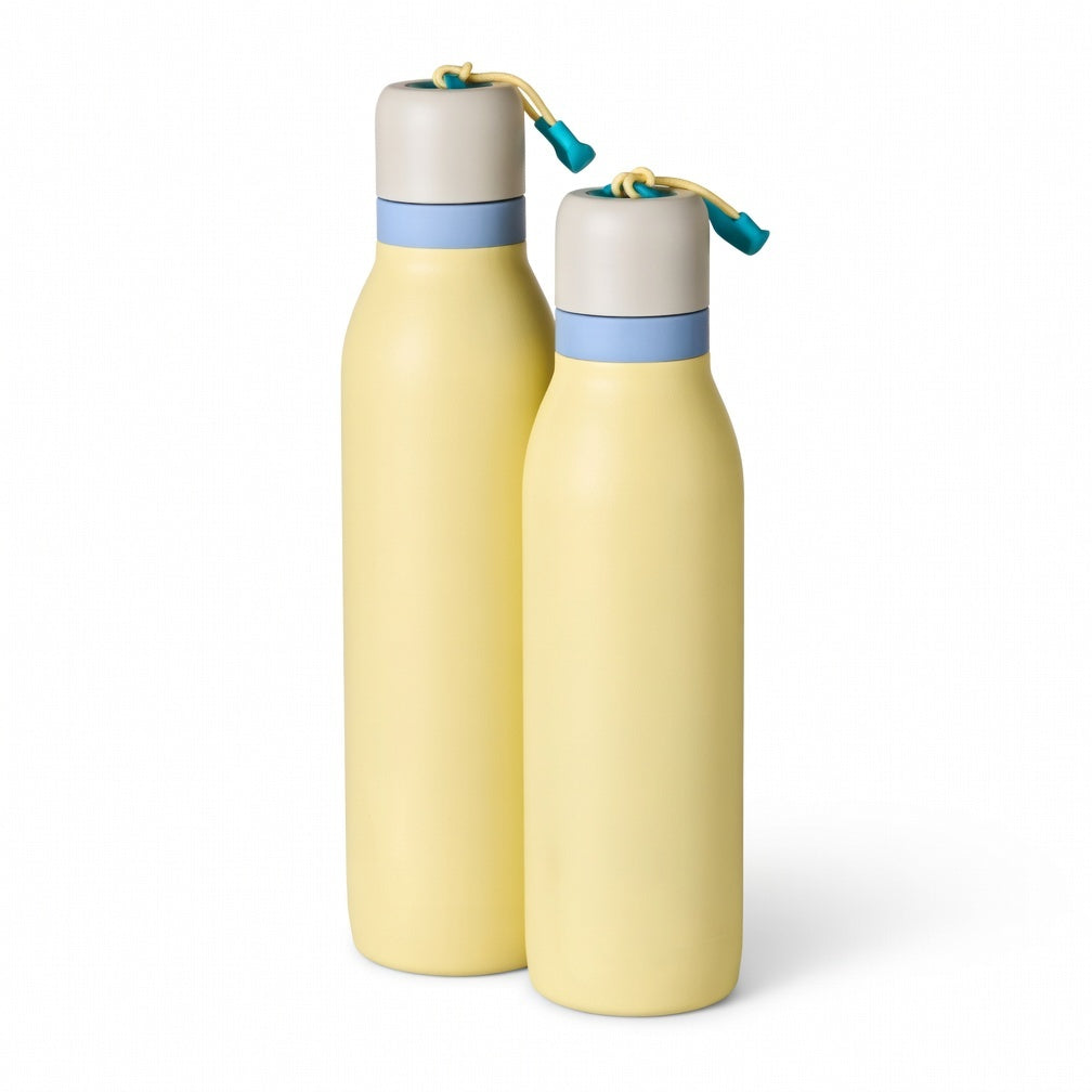 Dual-Drinking Lid Insulated Water Bottle