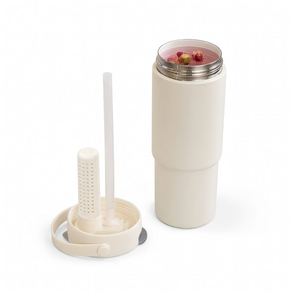 Ceramic Coated Double Drink Travel Tumbler 24oz