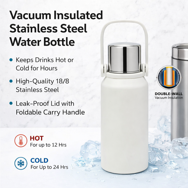 316L Stainless Steel Outdoor Water Bottle with Carry Handle
