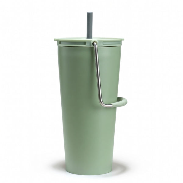 Handled Straw Travel Tumbler - 20oz